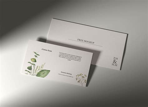 Free Invitation Card Envelope Mockup 